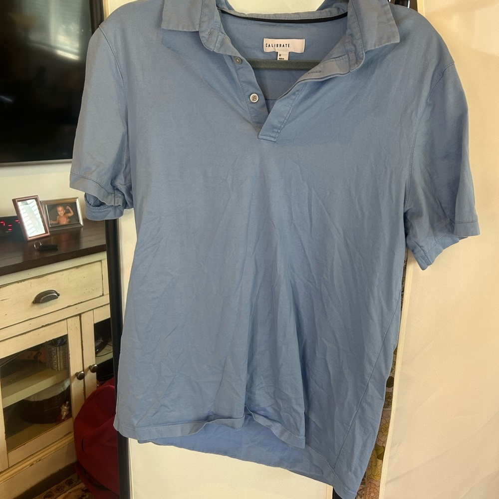 C2 by Calibrate Sky Blue Polo Shirt
